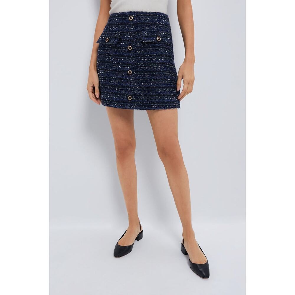 HYACINTH HOUSE Navy Tweed Greer Mini Skirt Size XL NWT Retail $128 Tuckernuck